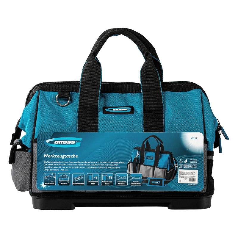 Сумка для инструмента HanD Werker, 26 карманов, дно пластик, наплечный ремень, 400 х 225 х 310 мм Gross (90272)