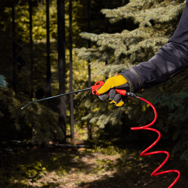 Пистолет продувочный с удлиненным изогнутым соплом, пневматический, 270 мм Matrix (57334)