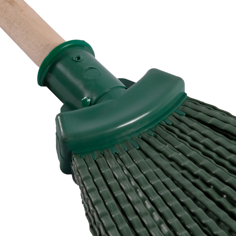 Метла полипропиленовая, 295 х 255 х 1490 мм, веерная, деревянный черенок, Сибртех (63227)