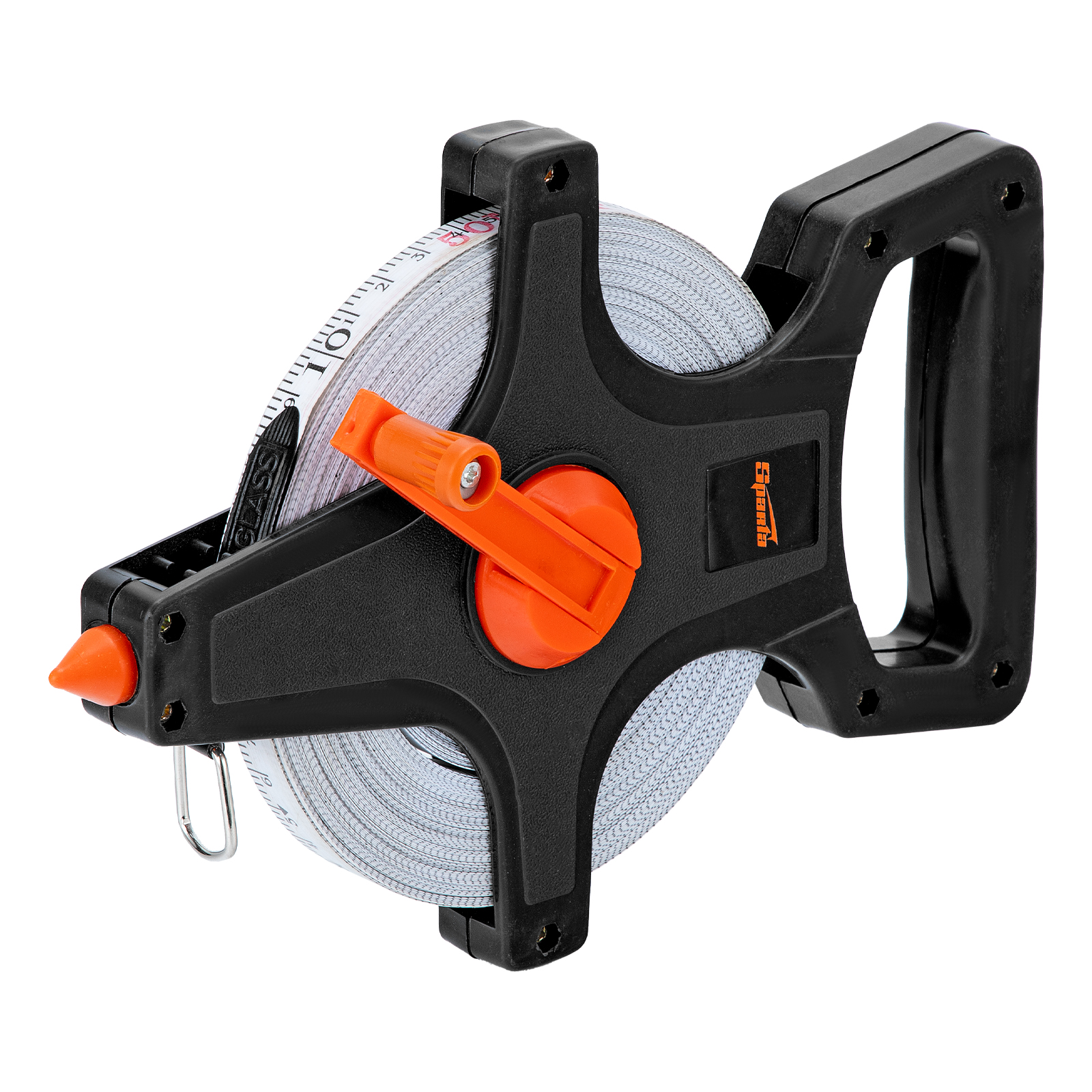 Рулетка геодезическая, 50 м х 12,5 мм, лента ПВХ, открытый корпус Sparta (314405)