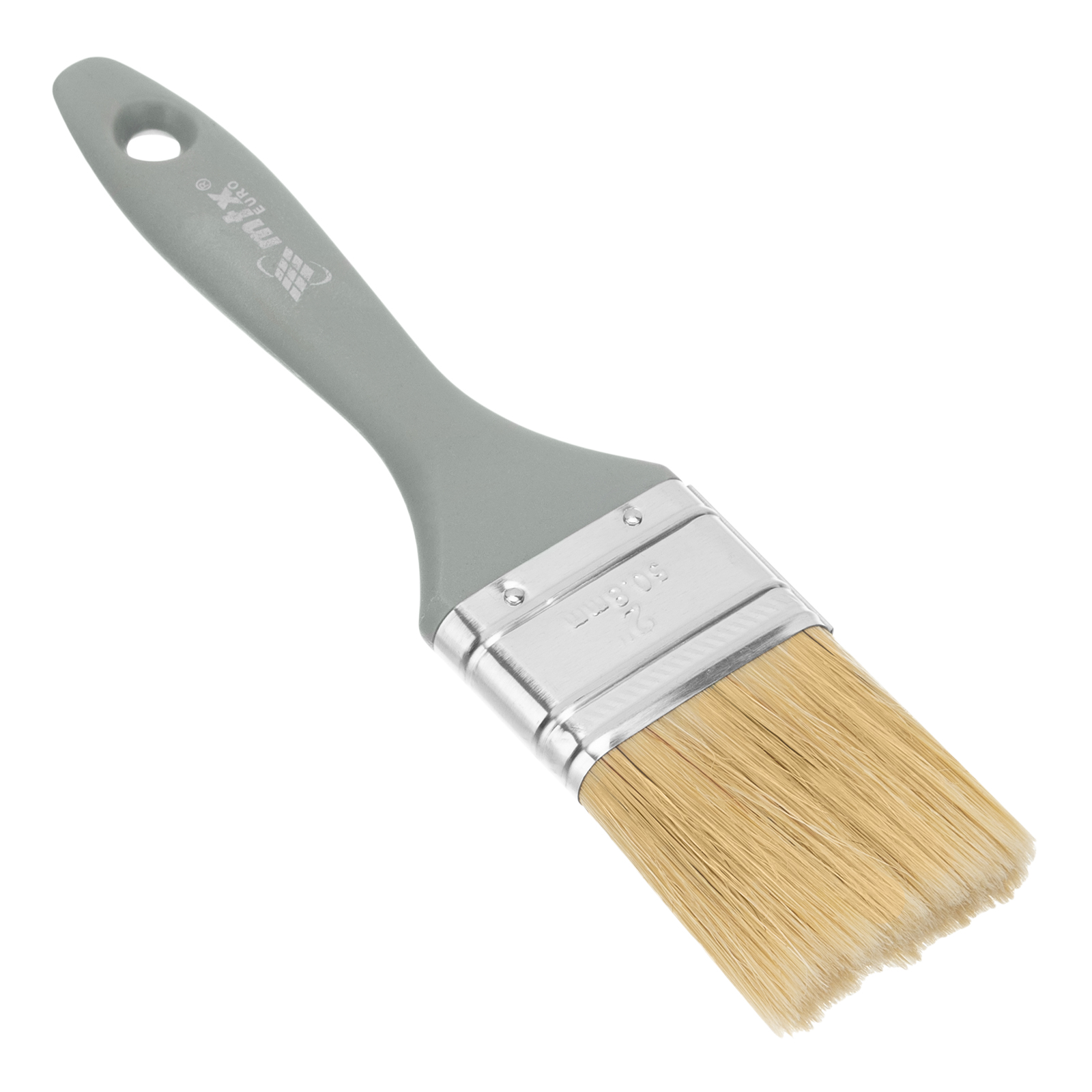 Кисть плоская "Евро" 2", натуральная щетина, пластмассовая ручка MTX (83063)