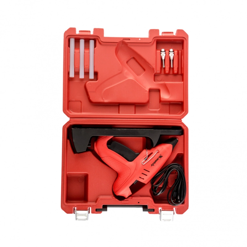 Клеевой пистолет 11 мм, подставка, кейс, 20 (160) Вт, 16 г/мин, регулятор 150-200° Matrix (93015)