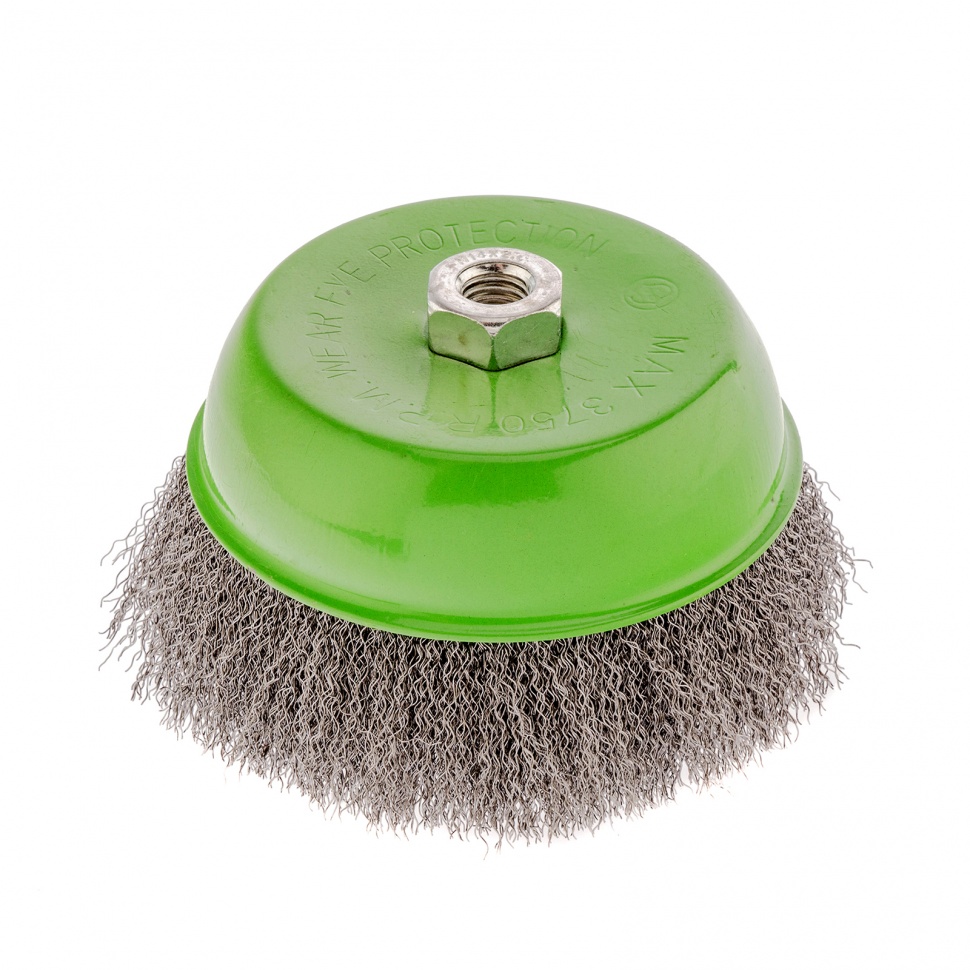 Щетка для УШМ, 150 мм, М14, "чашка", витая проволока 0.3 мм Сибртех (746077)