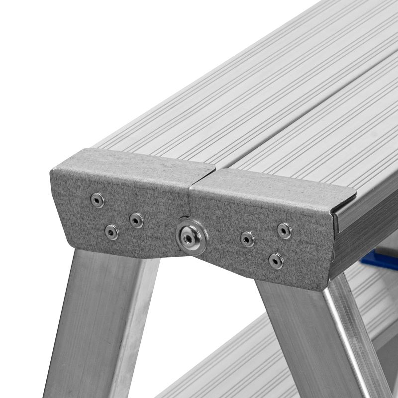 Стремянка двусторонняя 6 ступеней, алюминиевая, Сибртех (97926)