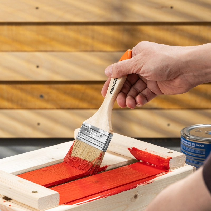 Кисть плоская Slimline 2.5" (63 мм) натуральная щетина, деревянная ручка Sparta (824355)