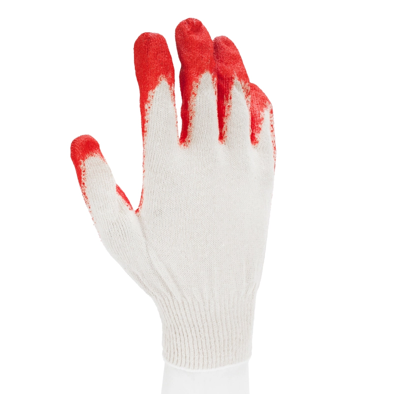 Перчатки трикотажные, облив из натурального латекса, 13 класс (67856)