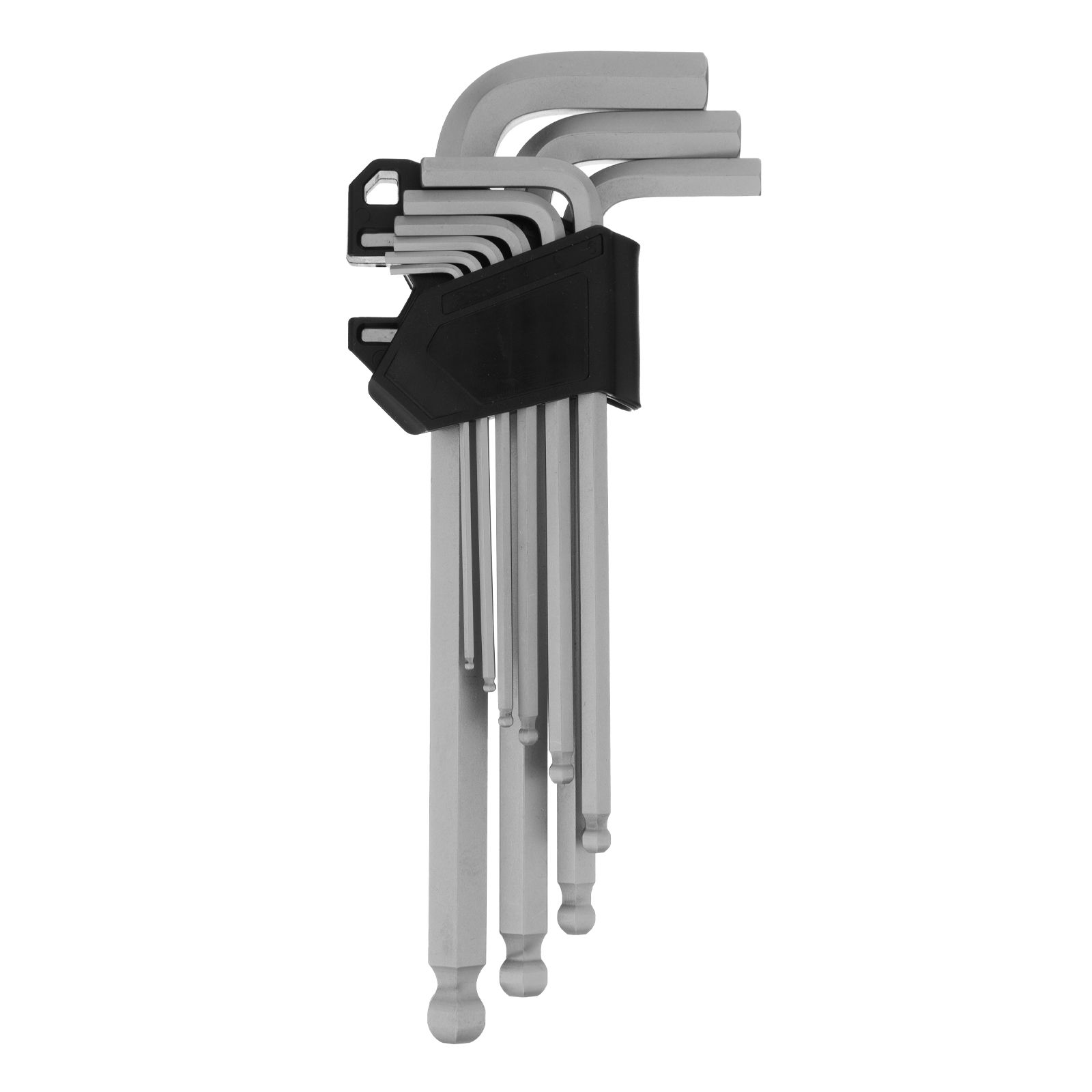 Набор ключей имбусовых, HEX, 2-12 мм, CrV, 9 шт., удлиненные, с шаром Сибртех (123657)