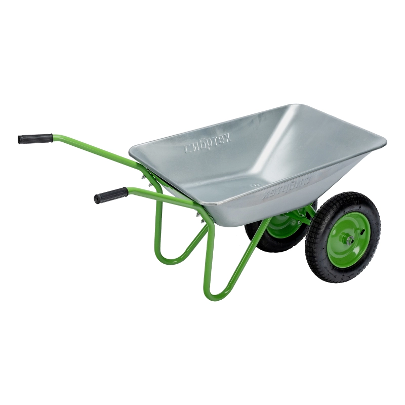 Тачка садовая, 2-х колесная, грузоподъемность 120 кг, объем 65 л Сибртех (689135)