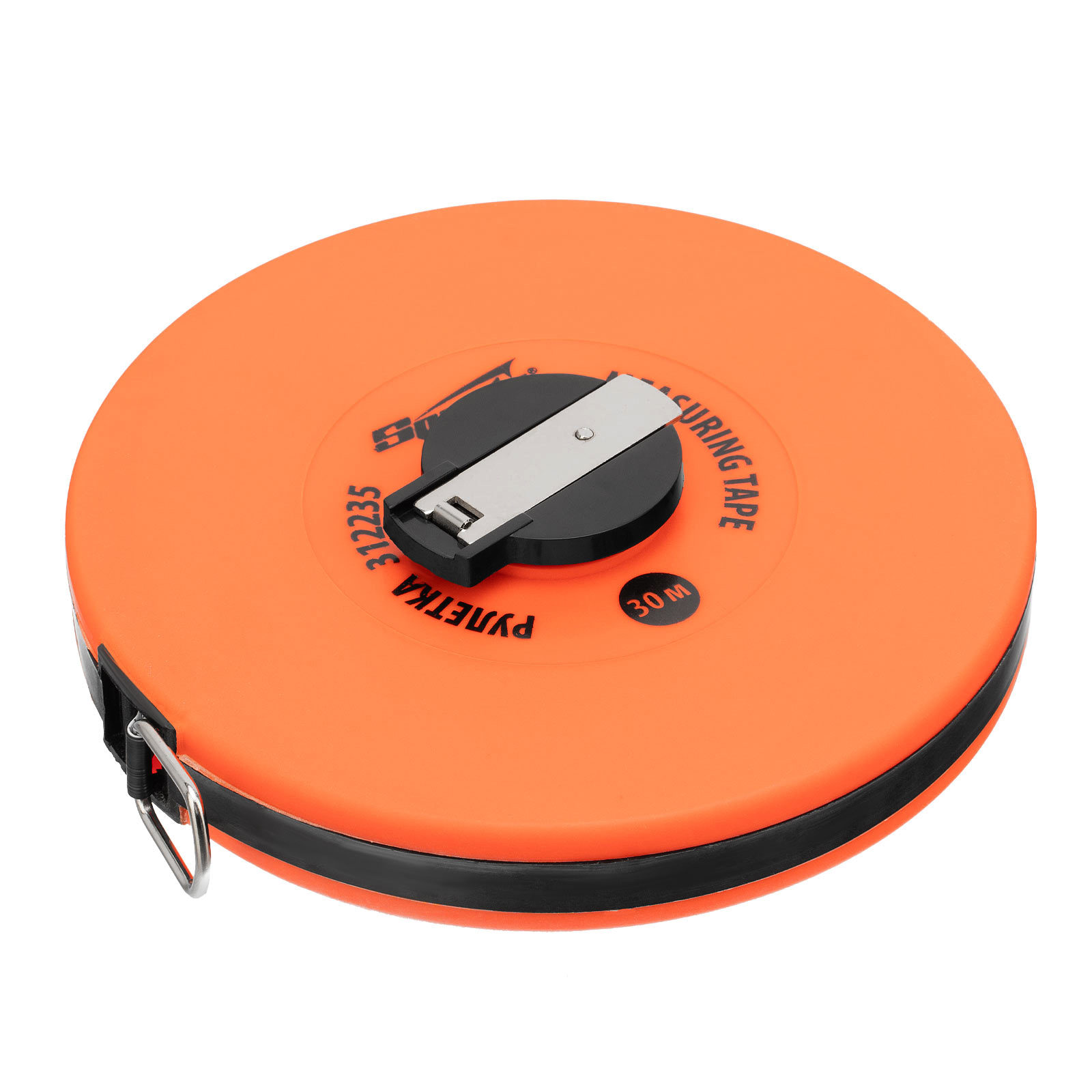 Рулетка геодезическая, 30 м х 12,5 мм, лента ПВХ, закрытый круглый корпус Sparta (312235)