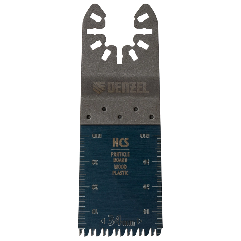 Насадка для МФИ режущая пазовая прямая, HCS, по дереву, ламинату 34 х 2.5 мм, крупный зуб Denzel (782315)