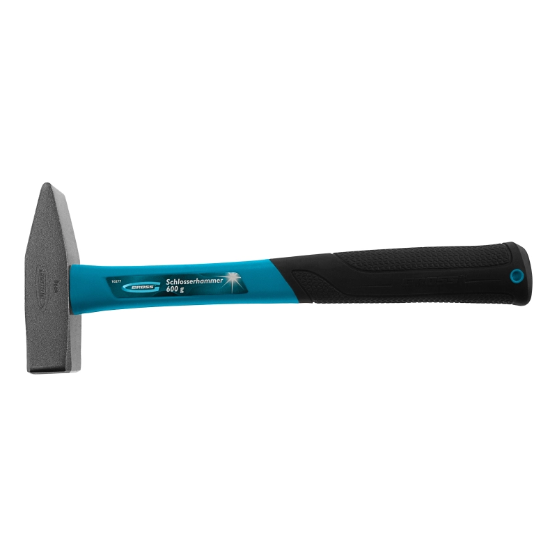Молоток слесарный, 600 г, квадратный боек, фибергласовая обрезиненная рукоятка Gross (10277)