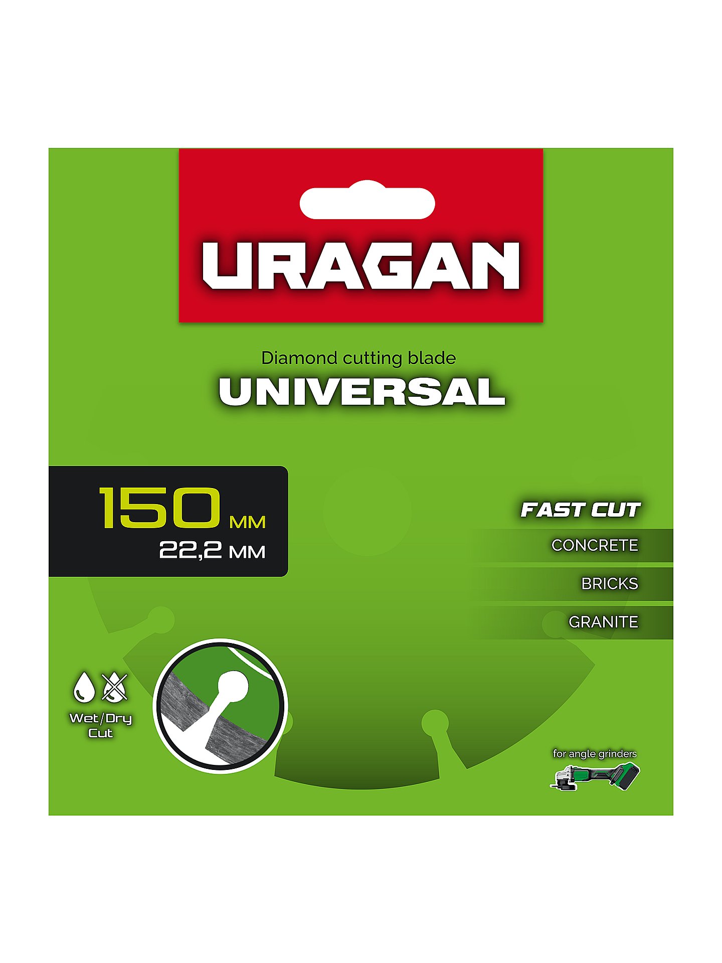 URAGAN UNIVERSAL 150 мм, диск алмазный отрезной сегментный (36705-150)