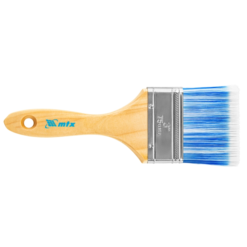 Кисть плоская "Евро" 3", искусственная щетина, деревянная ручка MTX (83073)