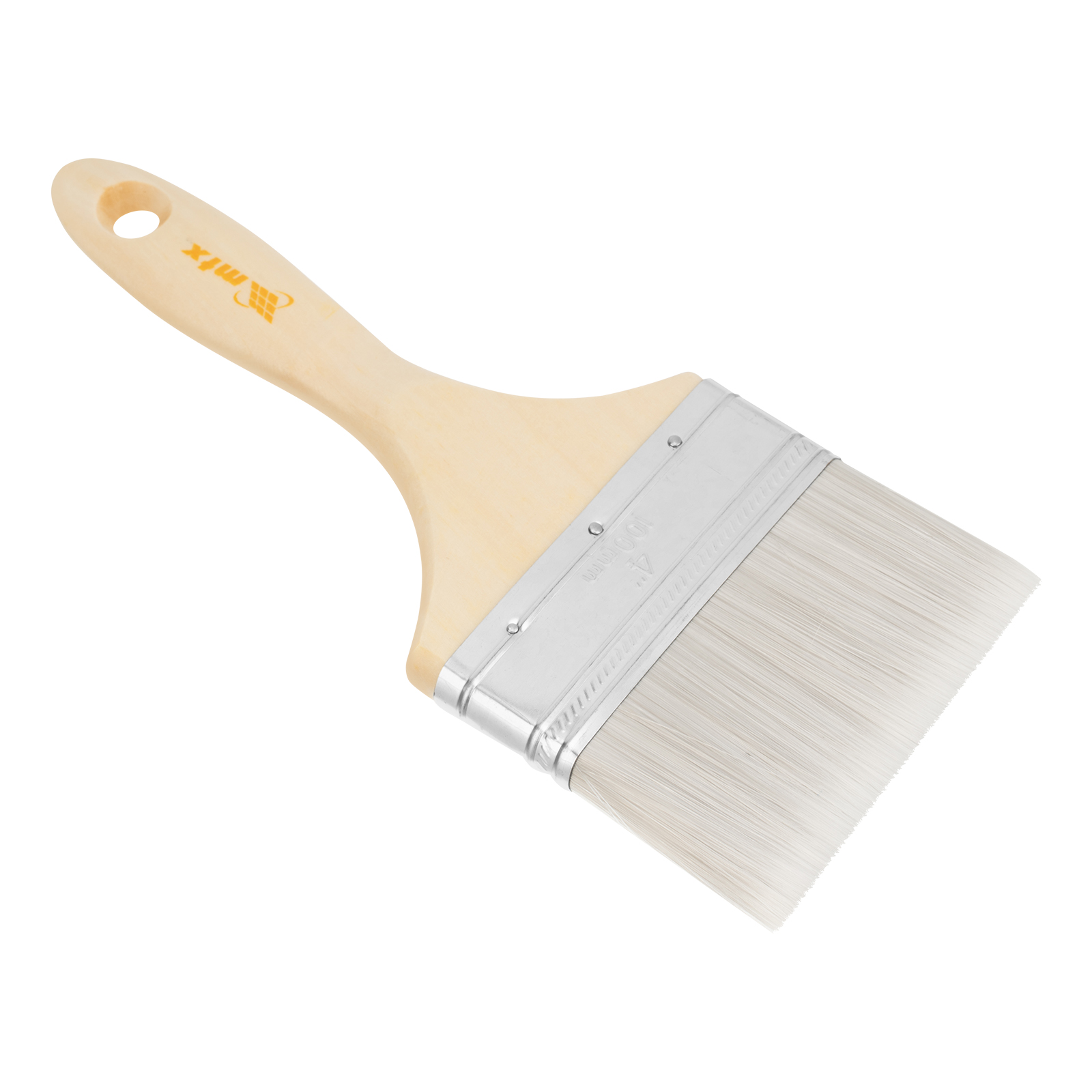 Кисть плоская для лаков "Евро" 4", искусственная щетина, деревянная ручка MTX (83090)