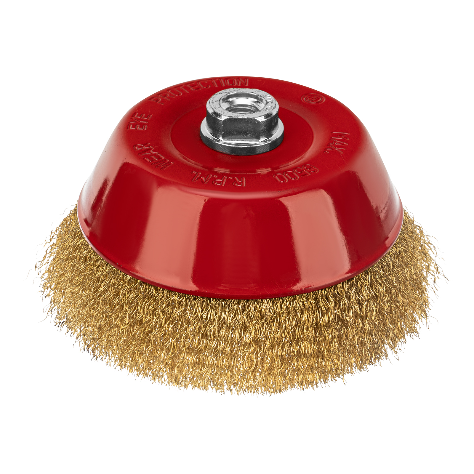 Щетка для УШМ, 150 мм, М14, "чашка", латунированная витая проволока Matrix (74607)