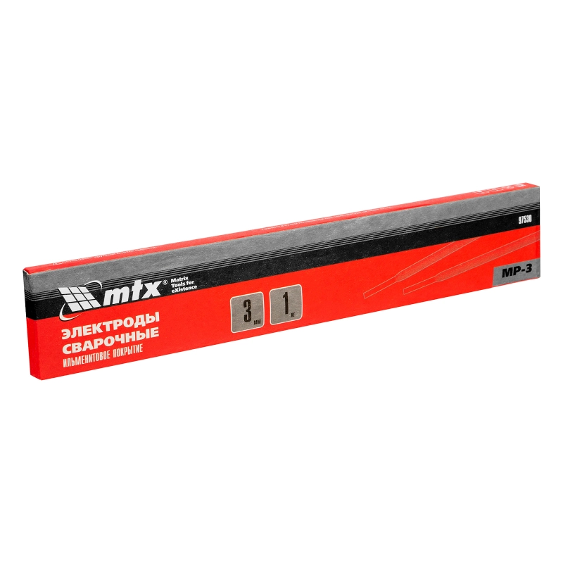 Электроды MP-3, диам. 3 мм, 1 кг., ильменитовое покрытие MTX (97530)