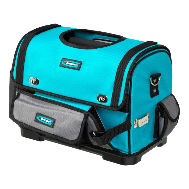 Переноска для инструмента, 400х225х300мм, пластиковое дно, наплечный ремень Gross (90274)