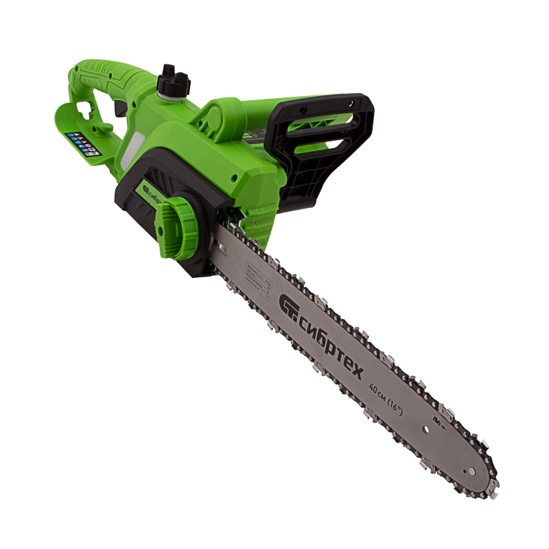 Пила цепная электрическая ПЦЭ-2200П с поперечным двигателем, 2.2 кВт, 16'' (40 см) Сибртех (95614)