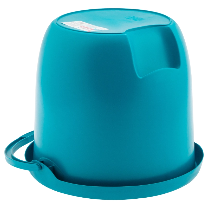 Ведро пластмассовое круглое 12 л, бирюзовое, Home Palisad (929575)
