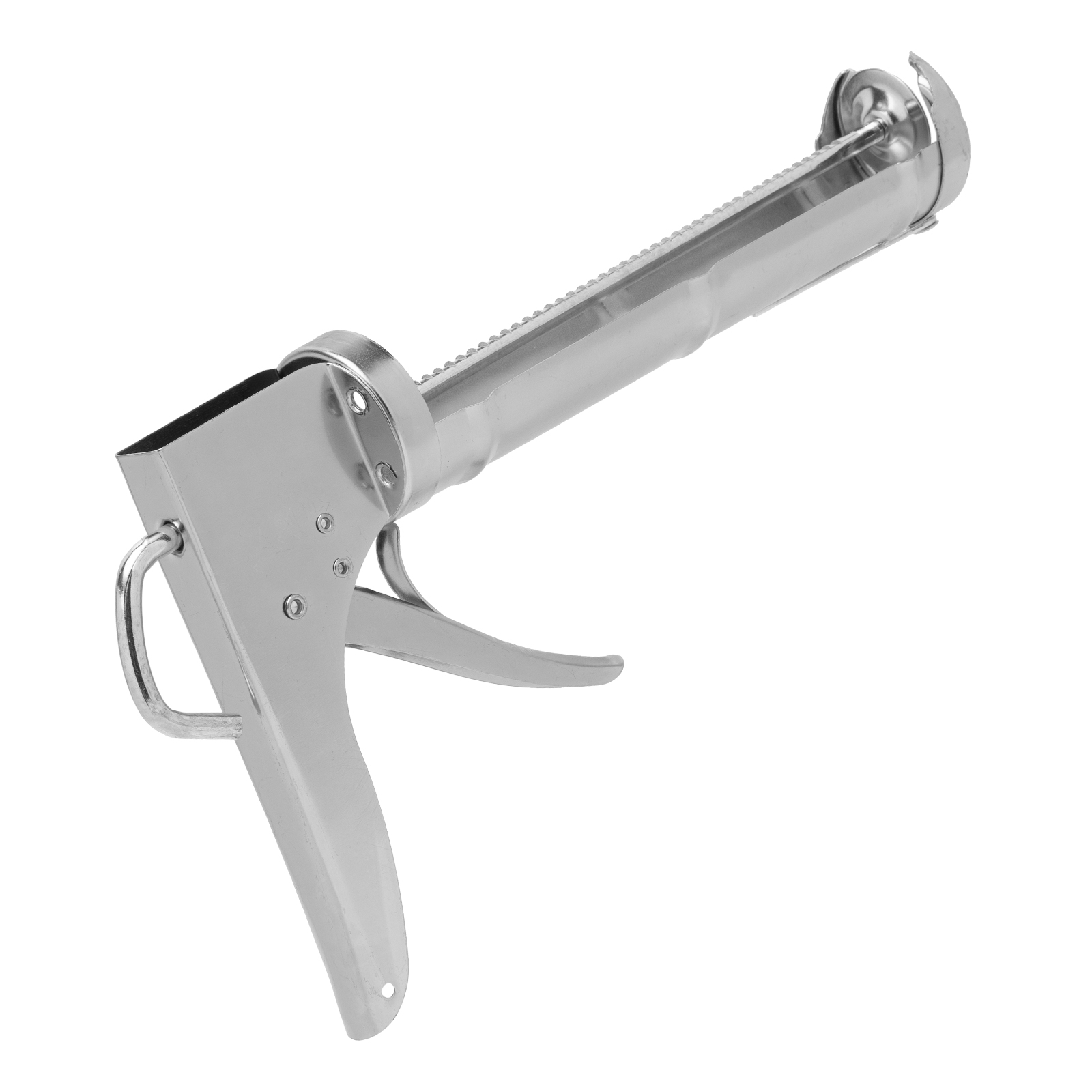 Пистолет для герметика, 310 мл, "полуоткрытый", хромированный, зубчатый шток 7 мм Matrix (88640)