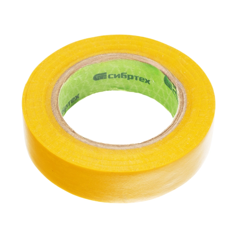 Изолента ПВХ, 15 мм х 10 м, желтая Сибртех (88790)