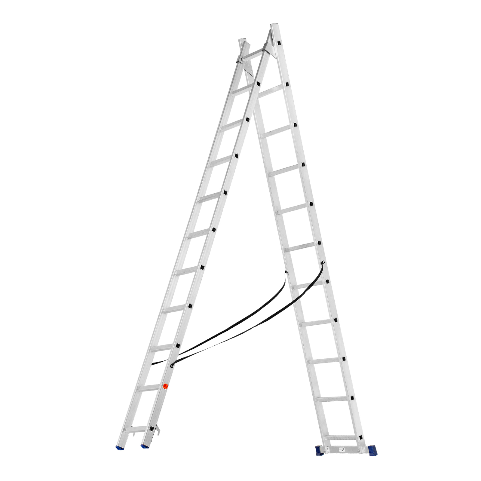 Лестница, 2 х 11 ступеней, алюминиевая, двухсекционная, Сибртех (97911)