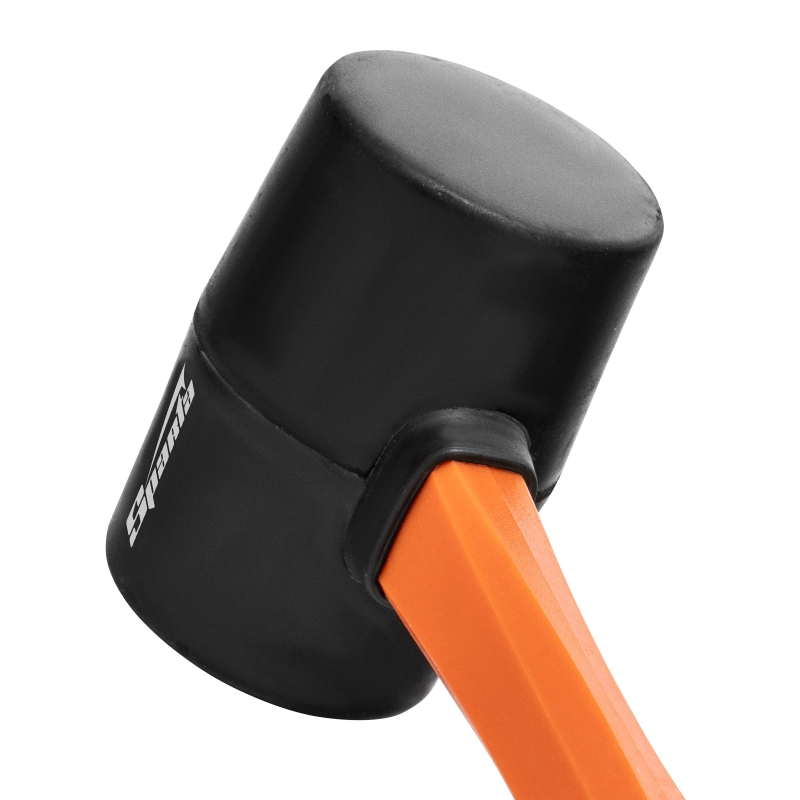 Киянка резиновая, 225 г, черная резина, фибергласовая рукоятка Sparta (11125)