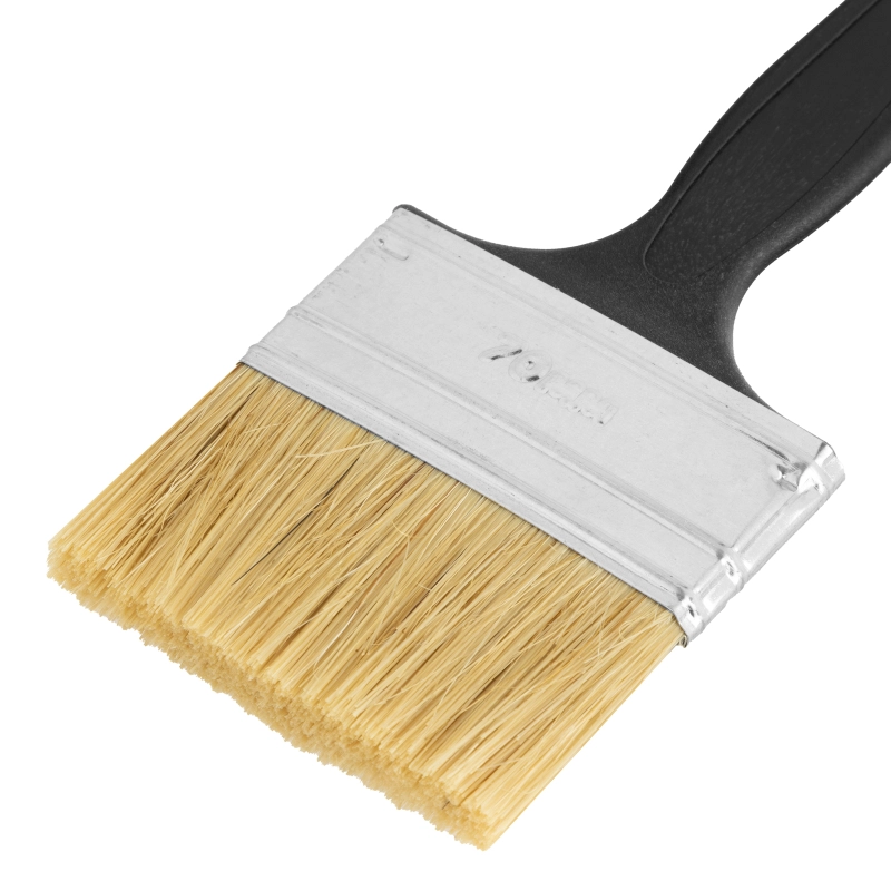 Кисть флейцевая "Стандарт", 70 х 6 мм, натуральная щетина, пластиковая ручка Сибртех (82506)