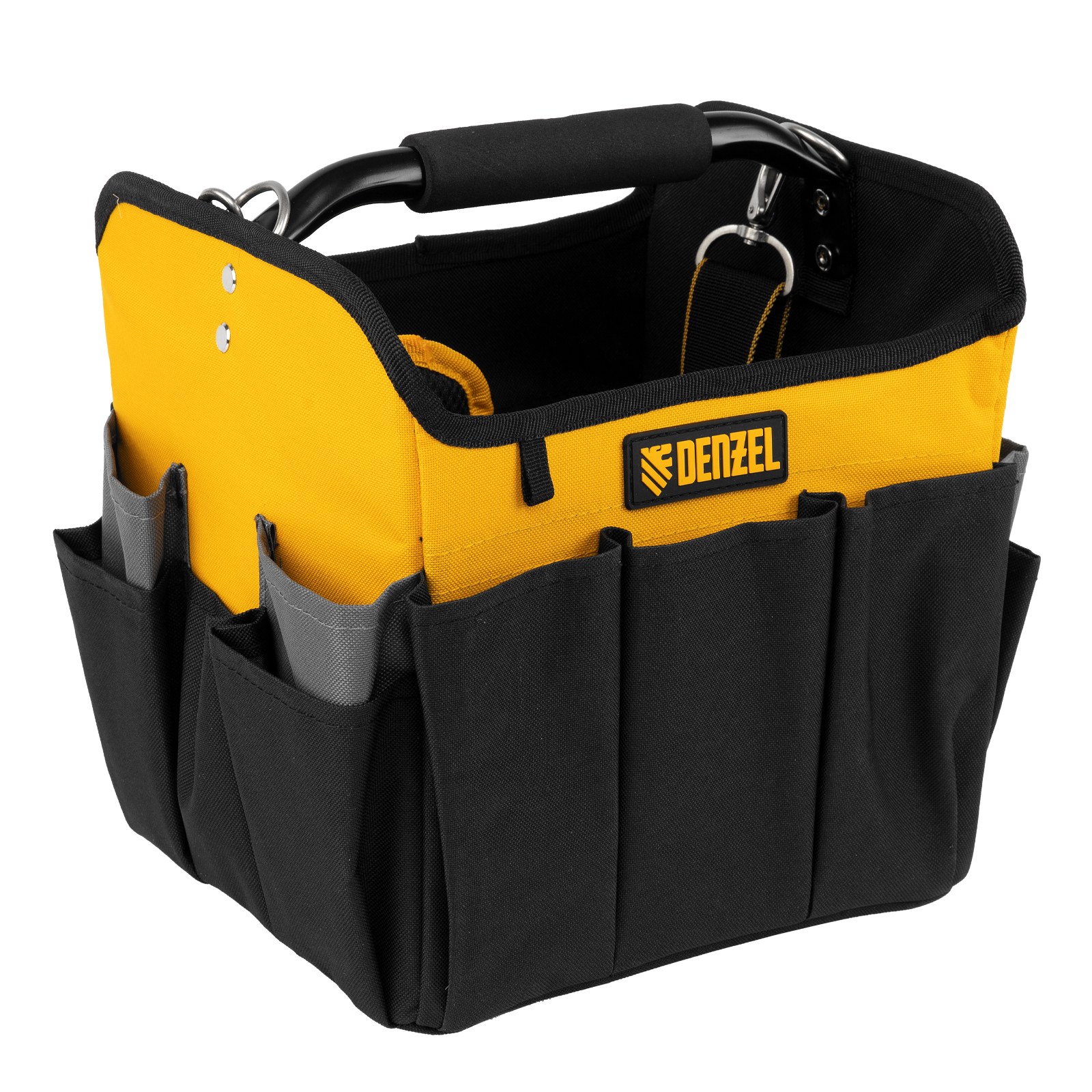 Переноска для инструмента, 260х240х300 мм, 22 кармана, наплечный ремень Denzel (90294)