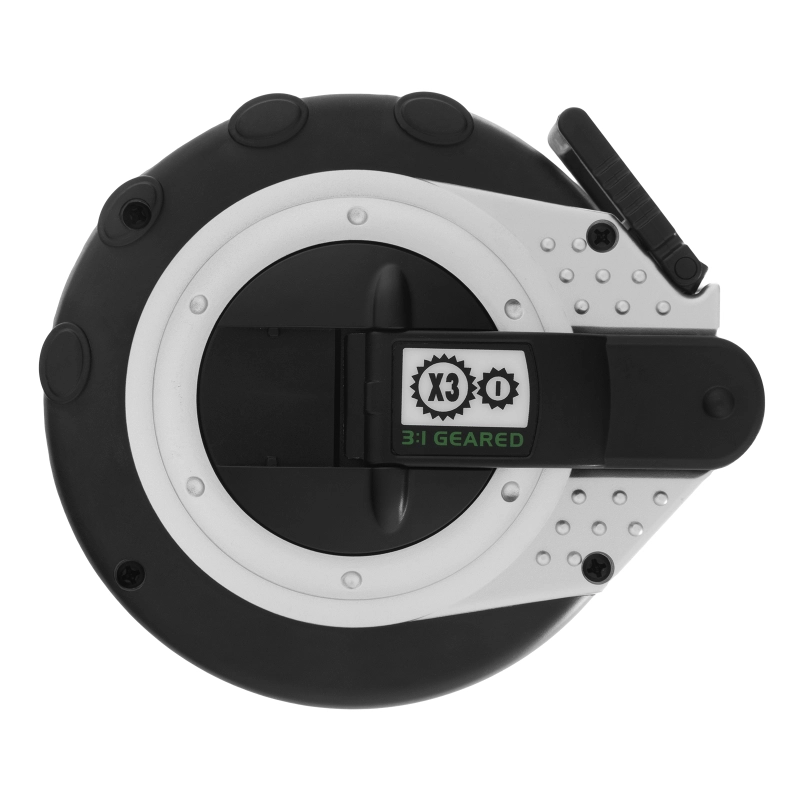 Рулетка геодезическая 30 м х 13 мм, закрытый корпус, металлическая лента, нейлон Gross (31252)