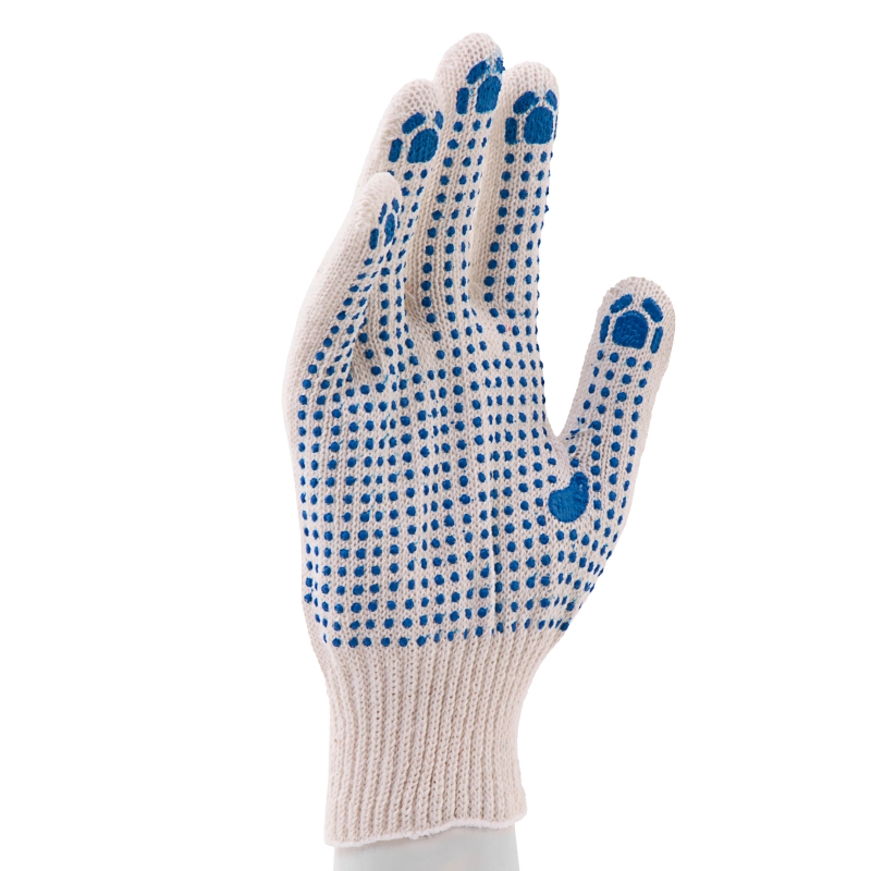 Перчатки х/б, ПВХ покрытие, "Точка", 10 класс (67785)