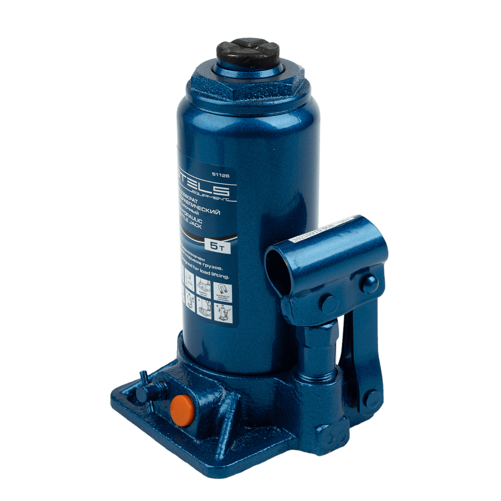 Домкрат гидравлический бутылочный, 5 т, H подъема 197-382 мм, в пластиковом кейсе Stels (51126)