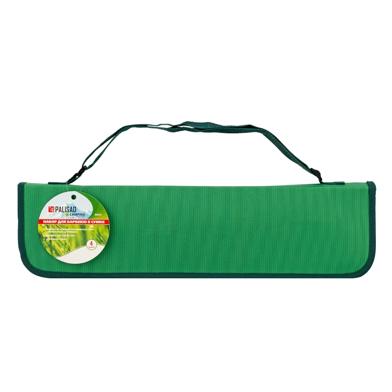 Набор приборов для барбекю, 4 предмета в сумке Camping Palisad (69578)