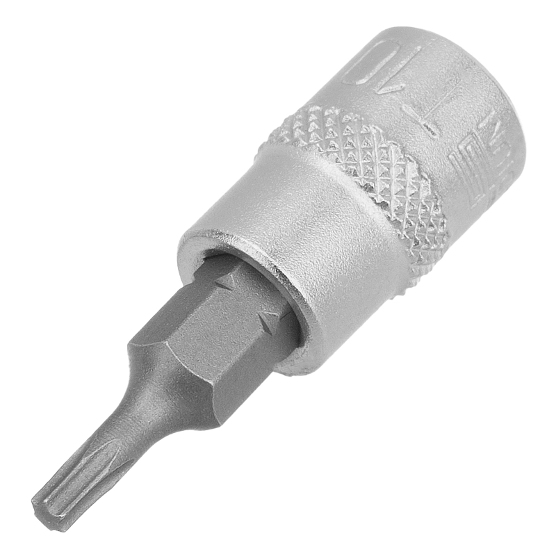 Головка с битой вставкой T10, квадрат 1/4, CrV Stels (13802)