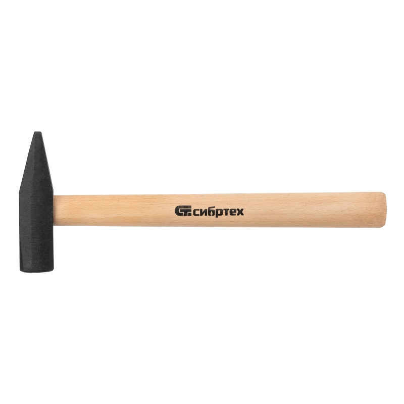 Молоток слесарный 600 г, квадратный боек, деревянная рукоятка Сибртех (10219)