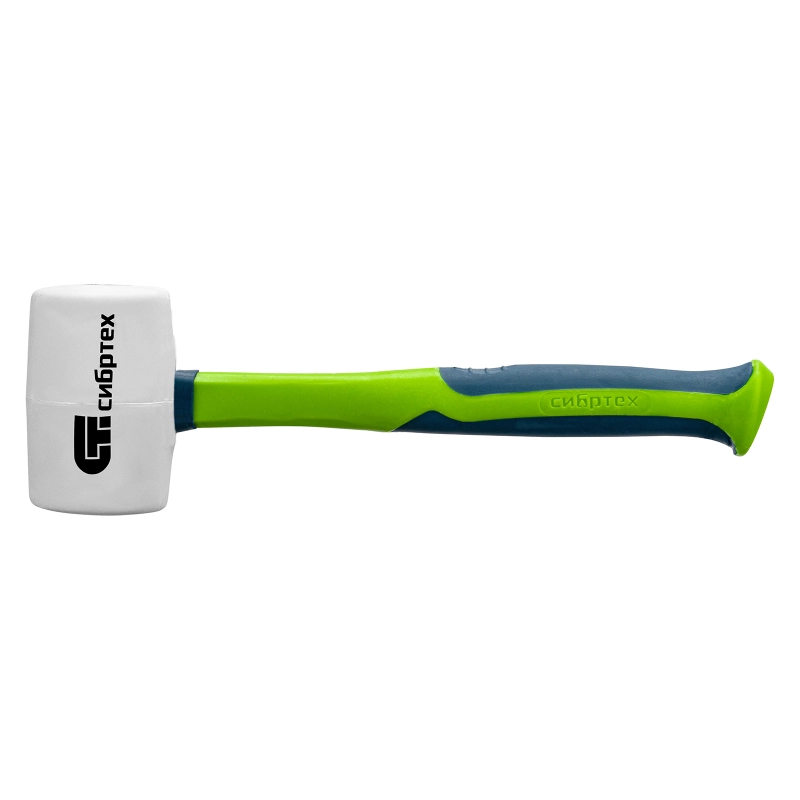 Киянка резиновая, 680 г, белая резина, фибергласовая рукоятка Сибртех (11168)