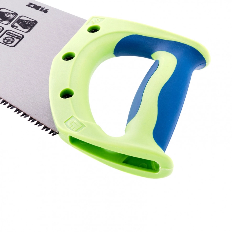 Ножовка по дереву "Зубец", 450 мм, 7-8 TPI, каленый зуб 3D, двухкомпонентная рукоятка Сибртех (23814)