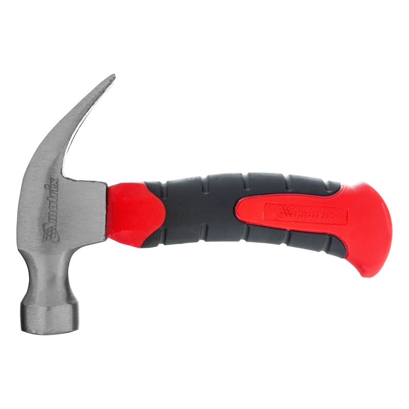 Молоток-гвоздодер мини, фибергласовая двухкомпонентная рукоятка, 250 г Matrix (10444)