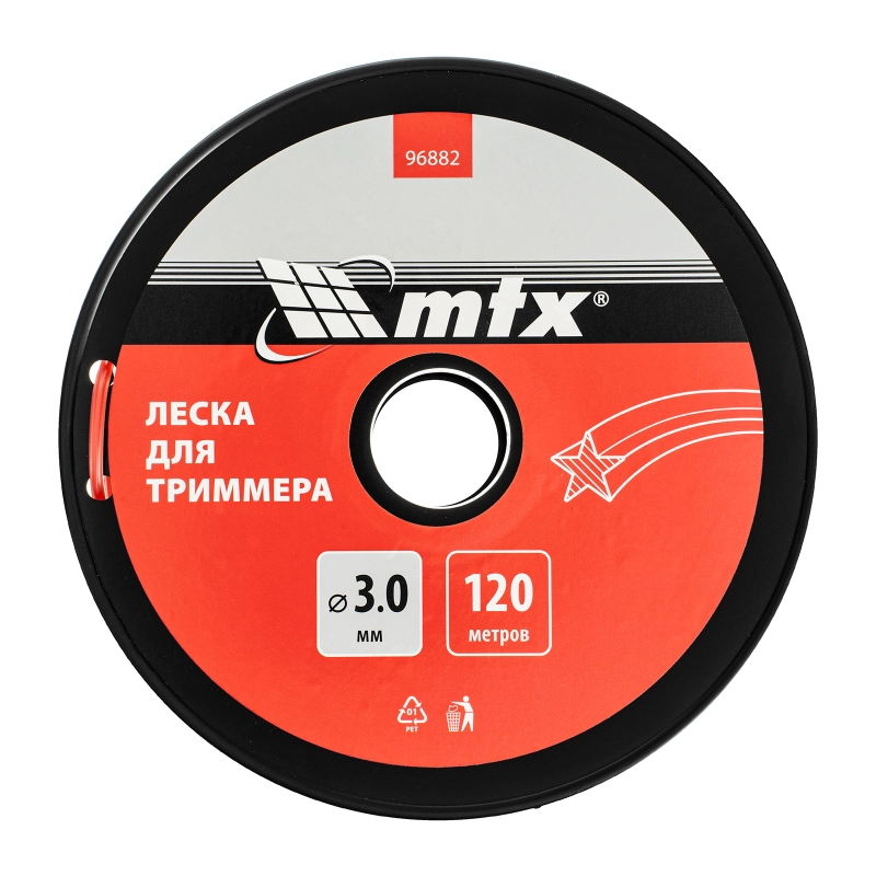 Леска для триммера звезда 3,0 мм х 120 м, на катушке MTX (96882)
