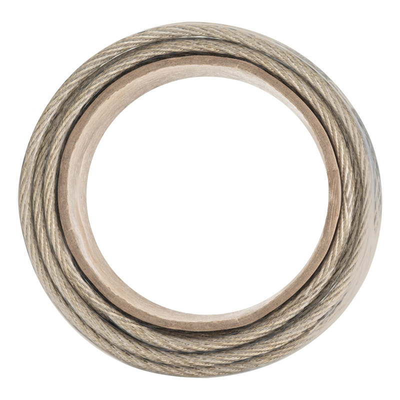 Трос металлополимерный прозрачный ПР-6.0, толщина 6.0 мм, моток 20 метров Сибртех (476403)