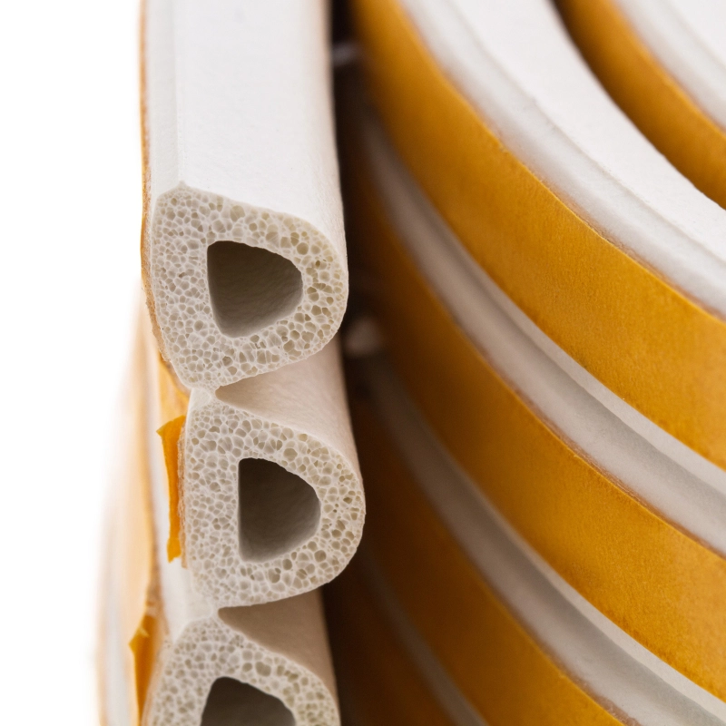 Уплотнитель резиновый, 24 м, профиль "D", белый Сибртех (88903)