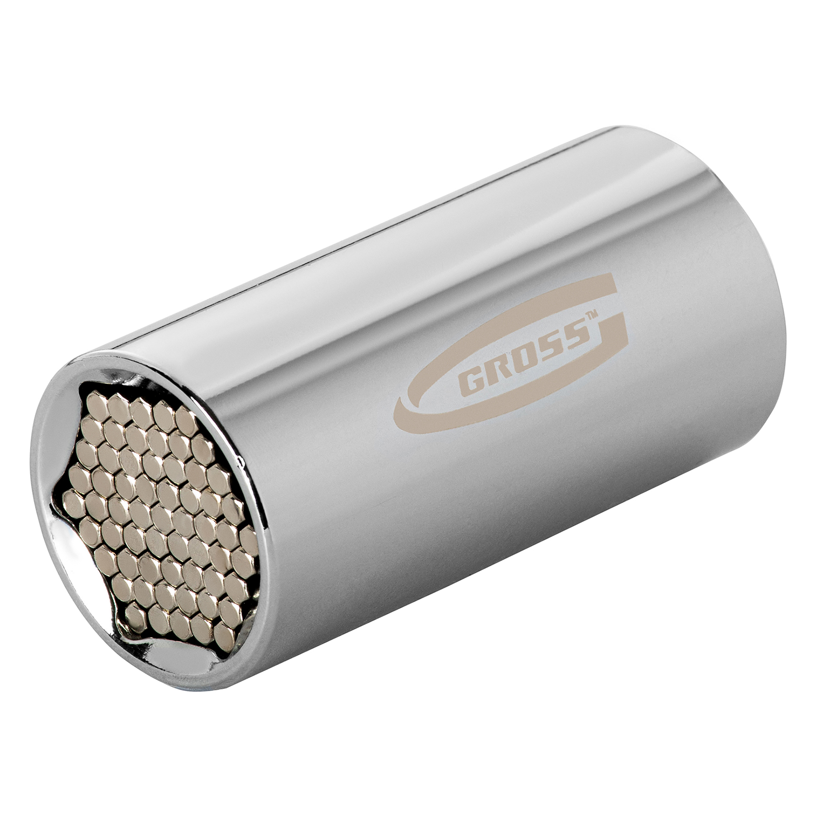 Головка торцевая многоразмерная 11-32 мм, под квадрат 1/2, CrV, хромированная Gross (13190)