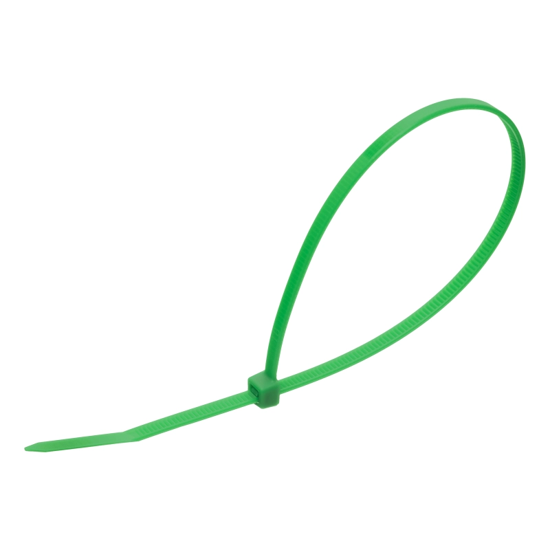 Хомуты, 250 x 3.6 мм, пластиковые, зеленые, 100 шт Сибртех (45513)