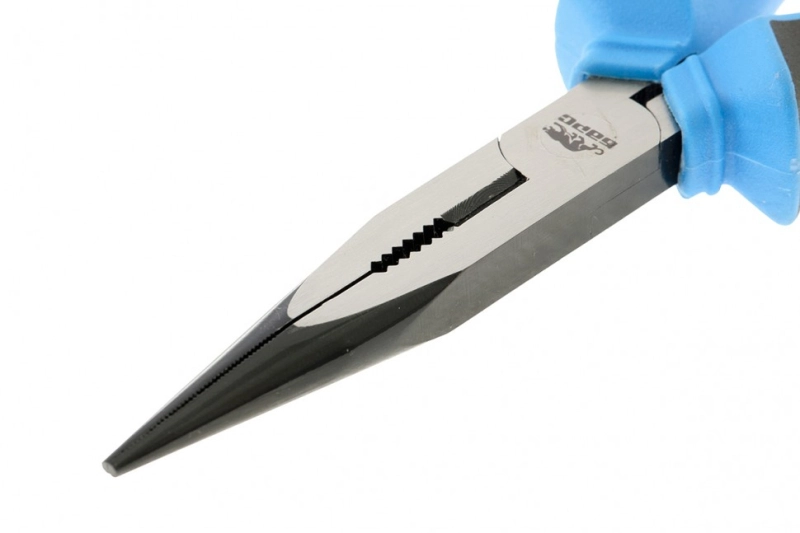 Длинногубцы прямые 200 мм, хром-ванадий, двухкомпонентные рукоятки Барс (17196)