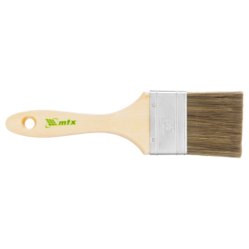 Кисть плоская "Евро" 2.5", смешанная щетина, деревянная ручка MTX (83080)