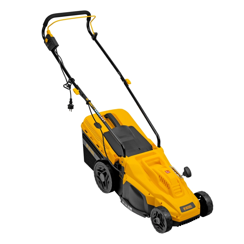 Газонокосилка электрическая GM-1300, 1300 Вт, шир. 32 см, 5 уров., травосб. 35 л Denzel (96627)