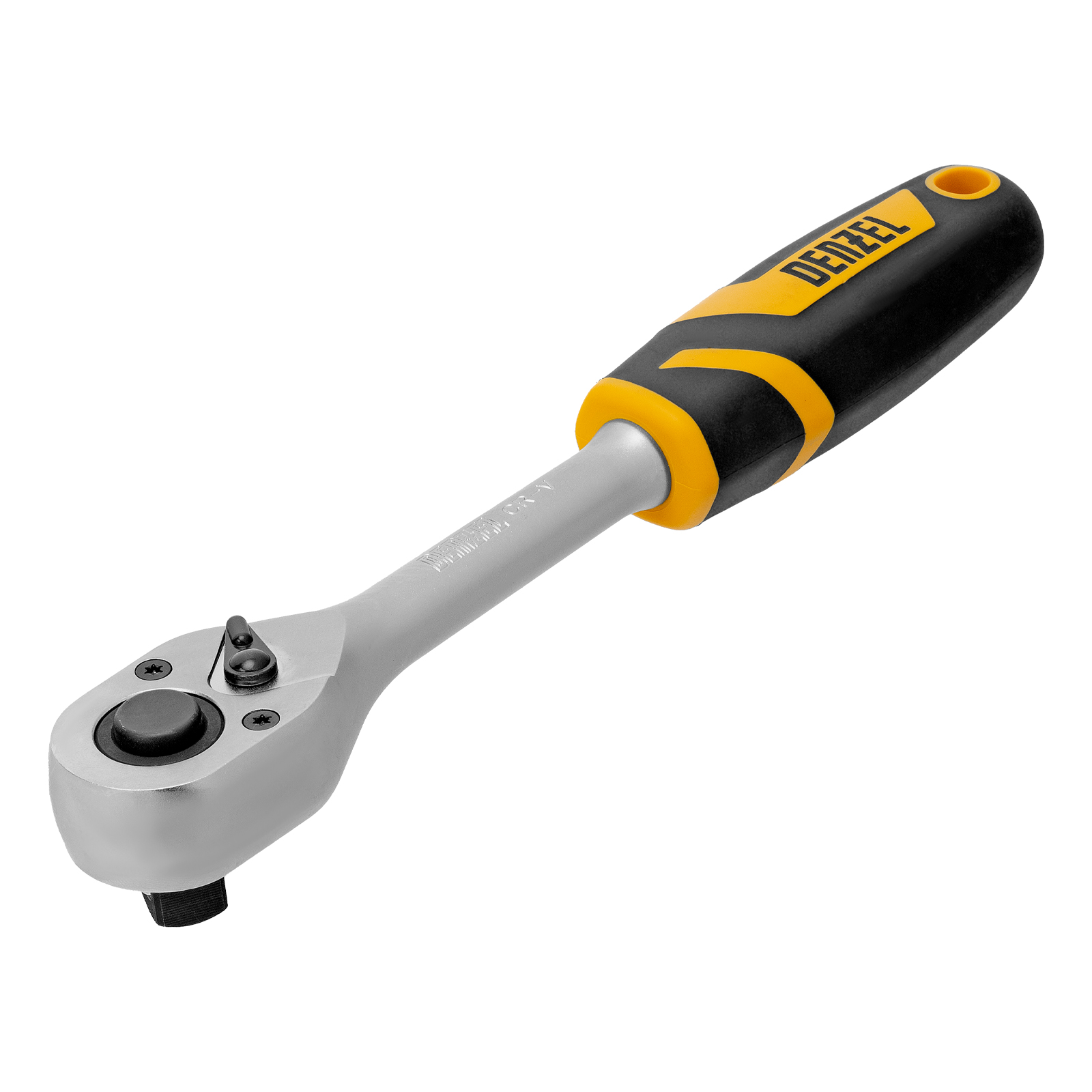 Ключ-трещотка 1/2", 90 зубьев, с быстрым сбросом, CrV Denzel (14033)