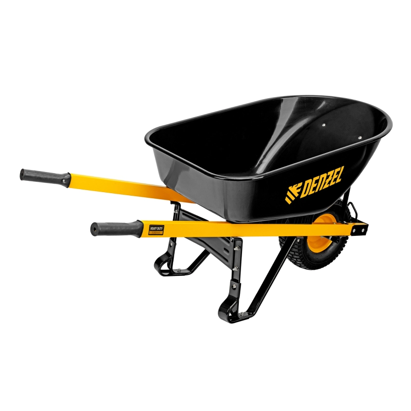 Тачка строительная, усиленная, объем 140 л, 230 кг, колесо 15х6.00-6 Denzel (68999)
