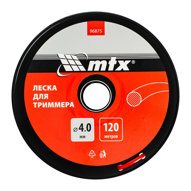 Леска для триммера круглая 4,0 мм х 120 м, на катушке MTX (96875)