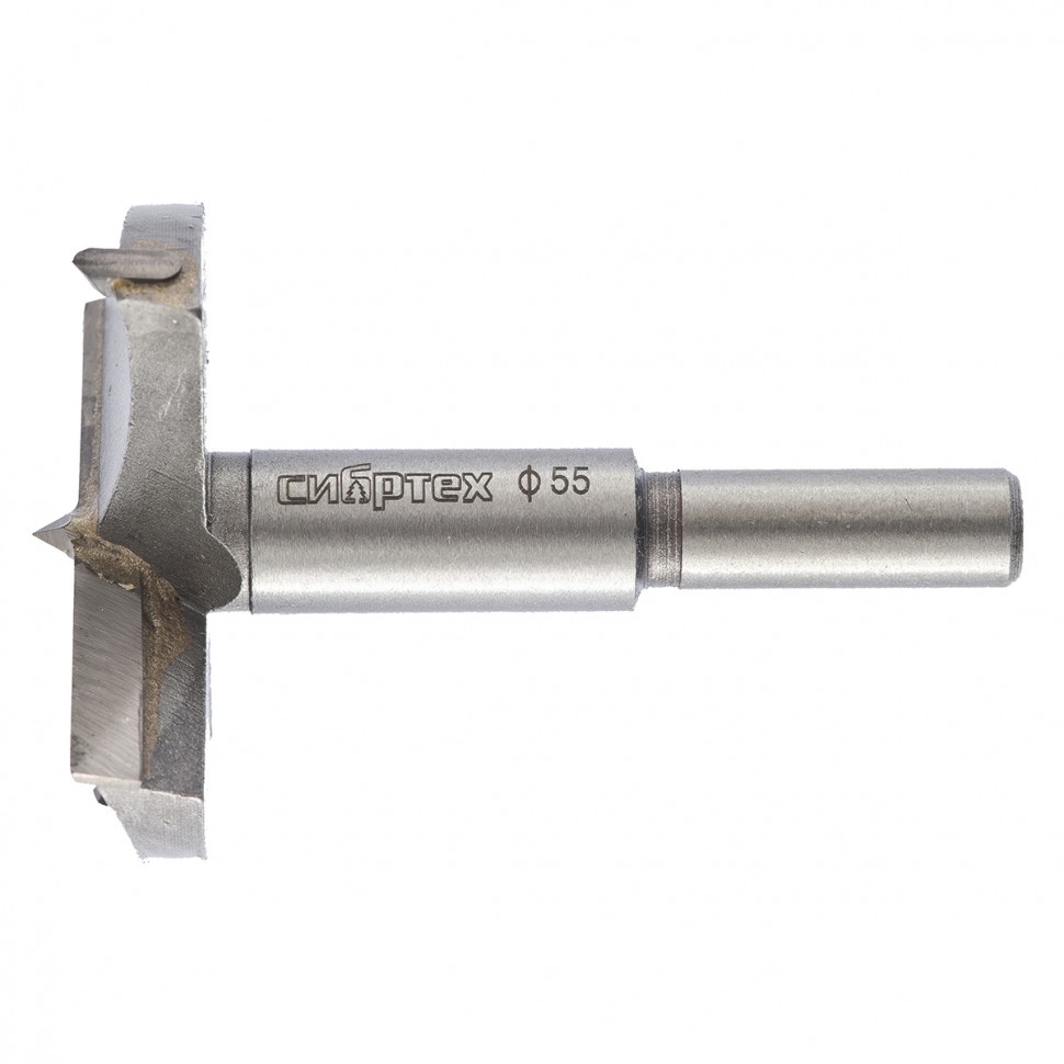 Сверло Форстнера по дереву, 53 мм, цилиндрический хвостовик Сибртех (704853)